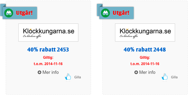 Klockkungarna 40% rabatt