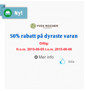 rabattkod hos Yves Rocher